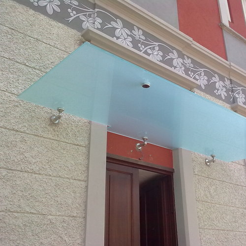 Tettoia in laminato satinato